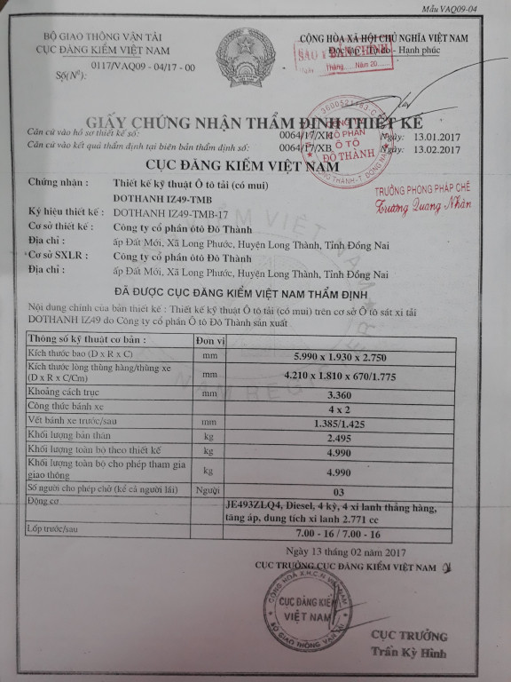 xe tai iz49 do thanh
