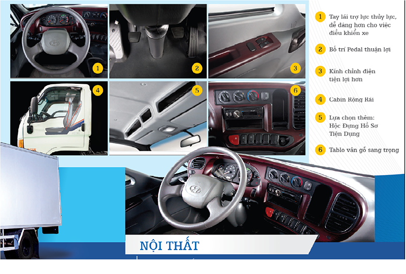 Đặc điểm của Xe Tải 8 tấn Hyundai HD120S Thùng Kín
