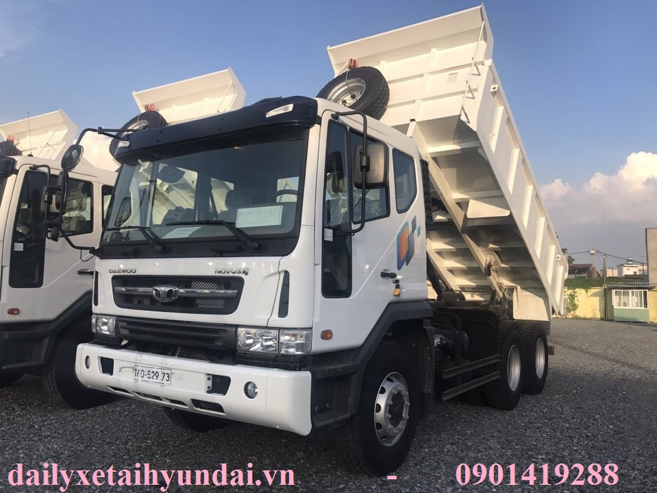 xe tai ben tu do daewoo 15 tấn thung 10 khoi
